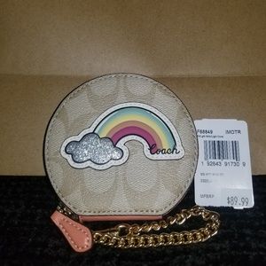 NWT Coach Leather Coin Purse